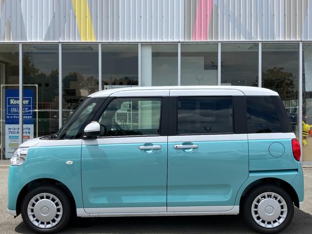 ムーヴキャンバス ストライプスＸ　届出済未使用車　両側電動スライドドア　衝突被害軽減ブレーキ　電子パーキング　オートブレーキホールド　スマートキー　運転席＆助手席シートヒーター　電動格納式ミラー　バックカメラ（8枚目）