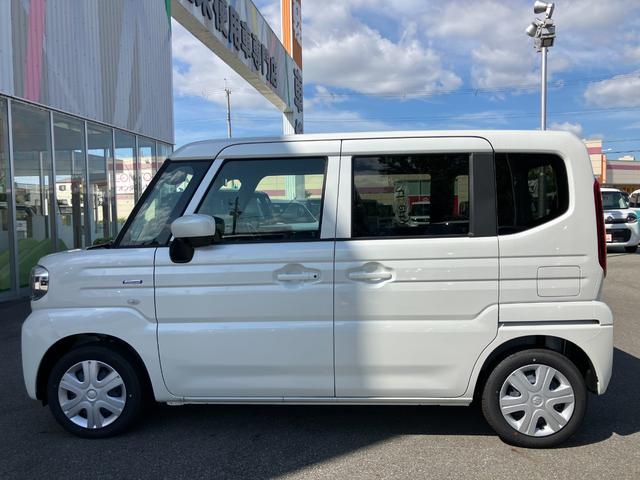 スペーシア ハイブリッドＧ　届出済未使用車　衝突被害軽減ブレーキ　両側スライドドア　禁煙車　アイドリングストップ　スマートキー　パーキングセンサー　横滑り防止装置　イモビライザー　ＬＥＤヘッドライト　電動格納式ドアミラー（7枚目）