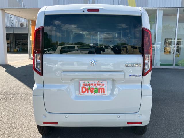 スペーシア ハイブリッドＧ　届出済未使用車　衝突被害軽減ブレーキ　両側スライドドア　禁煙車　アイドリングストップ　スマートキー　パーキングセンサー　横滑り防止装置　イモビライザー　ＬＥＤヘッドライト　電動格納式ドアミラー（10枚目）