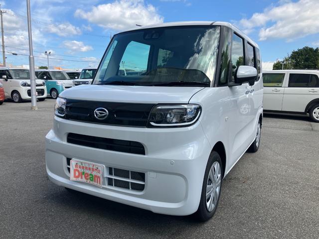 タント Ｘ　届出済未使用車　片側電動スライドドア　衝突被害軽減ブレーキ　電子パーキング　オートブレーキホールド　禁煙車　電動格納式ドアミラー　スマートキー　横滑り防止装置　ＬＥＤヘッドライト　オートハイビーム（5枚目）