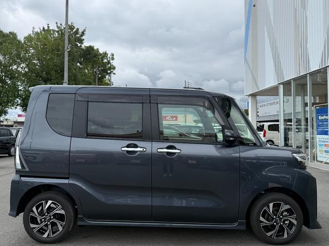 タント カスタムＸ　両側電動スライドドア　衝突被害軽減ブレーキ　電子パーキング　オートブレーキホールド　純正アルミホイール　スマートキー　運転席＆助手席シートヒーター　電動格納式ミラー　オートライト　ステアリングスイッチ（7枚目）