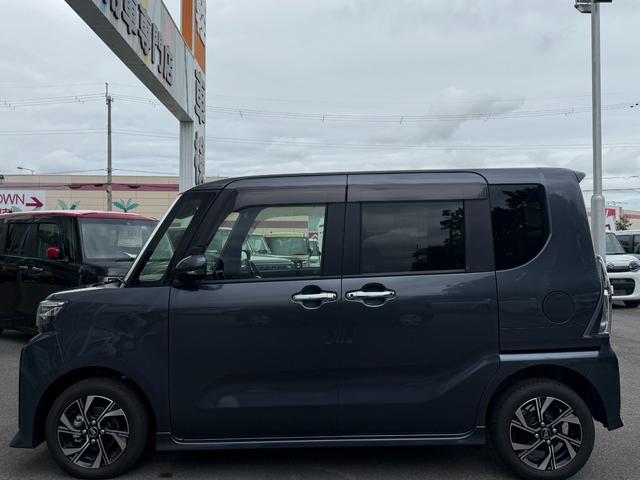 タント カスタムＸ　両側電動スライドドア　衝突被害軽減ブレーキ　電子パーキング　オートブレーキホールド　純正アルミホイール　スマートキー　運転席＆助手席シートヒーター　電動格納式ミラー　オートライト　ステアリングスイッチ（8枚目）