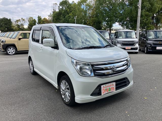 ワゴンＲ ＦＺ　ナビ　衝突被害軽減ブレーキ　純正アルミホイール　ステアリングスイッチ　前席シートヒーター　オートエアコン　スマートキー　アイドリングストップ　横滑り防止機能　マニュアルレベリング機能　電動格納式ミラー（8枚目）