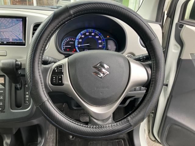 ワゴンＲ ＦＺ　ナビ　衝突被害軽減ブレーキ　純正アルミホイール　ステアリングスイッチ　前席シートヒーター　オートエアコン　スマートキー　アイドリングストップ　横滑り防止機能　マニュアルレベリング機能　電動格納式ミラー（28枚目）