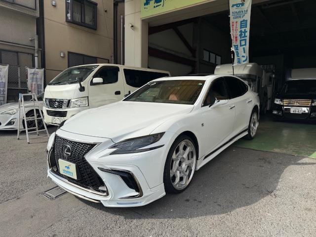 ＬＳ ＬＳ５００　Ｆスポーツ　ＷＡＬＤエアロマフラー２２ＡＷ純正ナビ地デジＢｌｕｅｔｏｏｔｈ全方位サンルーフＥＴＣマークレビンソンＴＺドラレコレーダーデジタルインナーミラーシートエアコン運転走行支援（8枚目）
