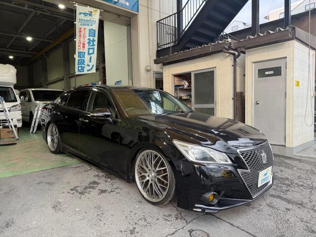 クラウン アスリートＧ　車高調社外ＡＷ黒革ＥＴＣクルコンスマートキーナビ地デジＢｌｕｅｔｏｏｔｈＢカメシートエアコンサンシェードメモリーシートフォグ黒革サンルーフ（2枚目）