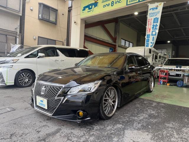 クラウン アスリートＧ　車高調社外ＡＷ黒革ＥＴＣクルコンスマートキーナビ地デジＢｌｕｅｔｏｏｔｈＢカメシートエアコンサンシェードメモリーシートフォグ黒革サンルーフ（9枚目）