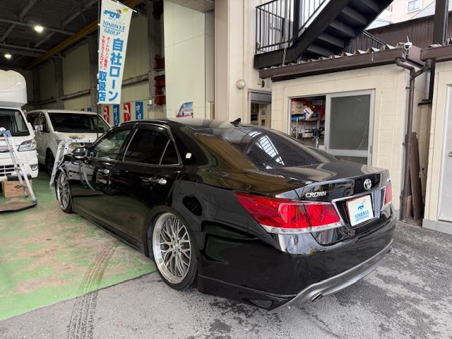 クラウン アスリートＧ　車高調社外ＡＷ黒革ＥＴＣクルコンスマートキーナビ地デジＢｌｕｅｔｏｏｔｈＢカメシートエアコンサンシェードメモリーシートフォグ黒革サンルーフ（12枚目）
