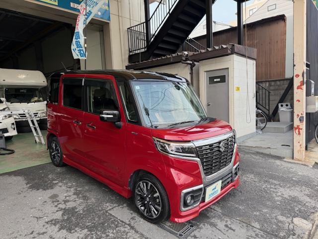 スペーシアカスタム ハイブリッドＸＳターボ　社外ナビ・ＤＶＤ・地デジ・Ｂｌｕｅｔｏｏｔｈ・ＥＴＣ・両側パワースライドドア・サンシェード・テーブル・インテリキー・シートヒーター（2枚目）