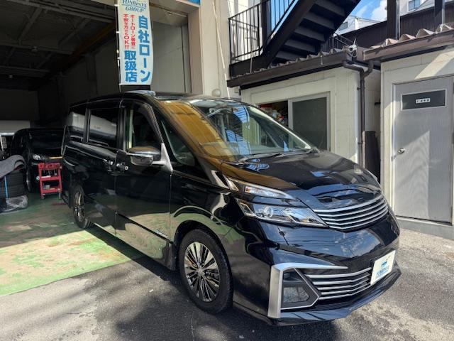 セレナ ライダー プロパイロットエディション 純正ナビ地デジBカメBluetoothETC両側PスラプロパイロットUSB接続テーブルサンシェードクルコン運転支援障害物センサー純正AWワンオーナー(2枚目)