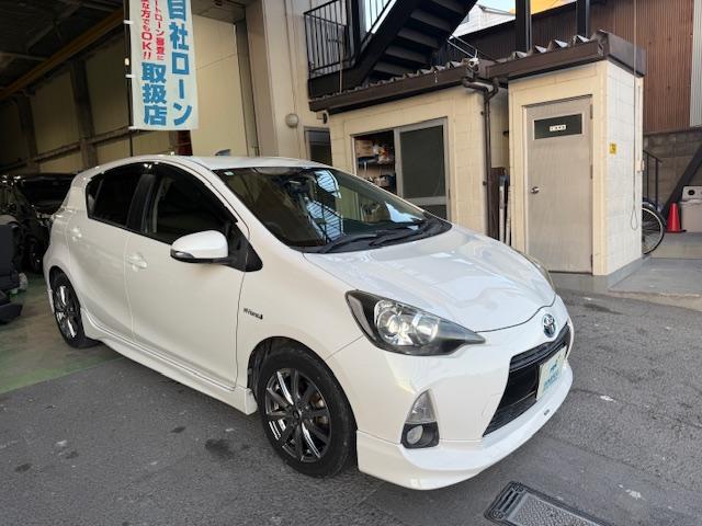 アクア S モデリスタ社外AWナビDVD地デジBluetoothBカメETCエンジンPスタシートヒーターLEDライトドラレコ(2枚目)