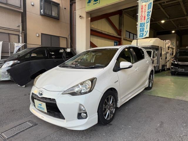 アクア S モデリスタ社外AWナビDVD地デジBluetoothBカメETCエンジンPスタシートヒーターLEDライトドラレコ(8枚目)