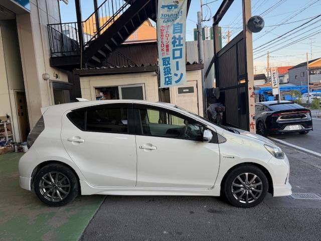 アクア S モデリスタ社外AWナビDVD地デジBluetoothBカメETCエンジンPスタシートヒーターLEDライトドラレコ(10枚目)