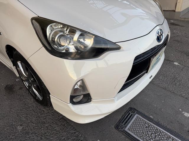 アクア S モデリスタ社外AWナビDVD地デジBluetoothBカメETCエンジンPスタシートヒーターLEDライトドラレコ(45枚目)