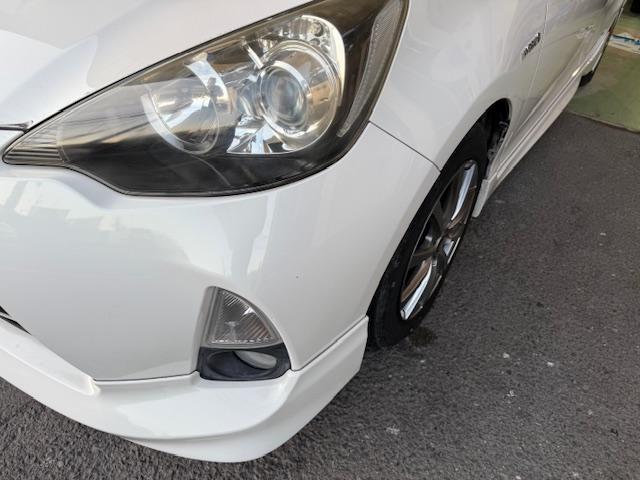 アクア S モデリスタ社外AWナビDVD地デジBluetoothBカメETCエンジンPスタシートヒーターLEDライトドラレコ(46枚目)