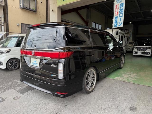 エルグランド ２５０ハイウェイスター　エアロ車高調社外ＡＷナビ地デジバックカメラパワースライドドアサンシェードオットマンＥＴＣインテリキーフォグ（12枚目）