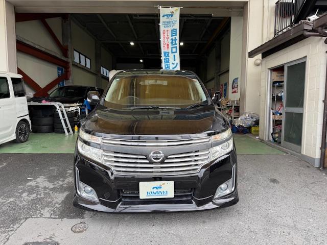 エルグランド ２５０ハイウェイスター　エアロ車高調社外ＡＷナビ地デジバックカメラパワースライドドアサンシェードオットマンＥＴＣインテリキーフォグ（14枚目）