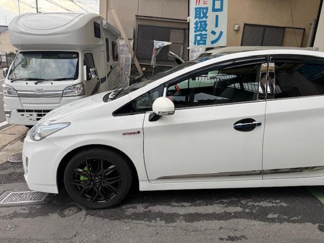 プリウス Ｓ　社外ＡＷ社外ナビＤＶＤ地デジＢｌｕｅｔｏｏｔｈＥＴＣバックカメラ革調シートガラスルーフソーラークルコンデジタルインナーミラー（15枚目）