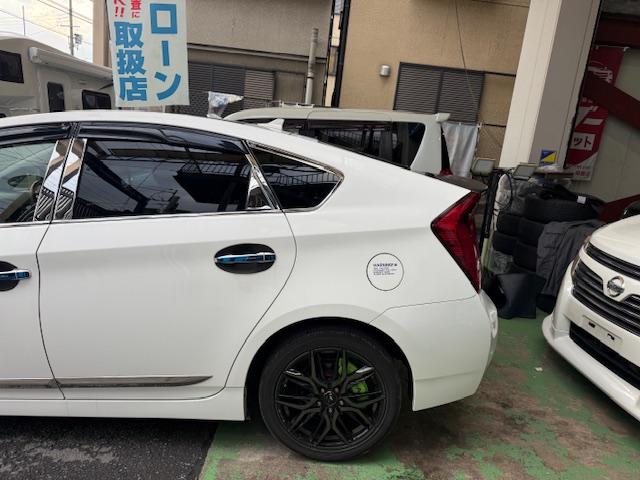 プリウス Ｓ　社外ＡＷ社外ナビＤＶＤ地デジＢｌｕｅｔｏｏｔｈＥＴＣバックカメラ革調シートガラスルーフソーラークルコンデジタルインナーミラー（16枚目）