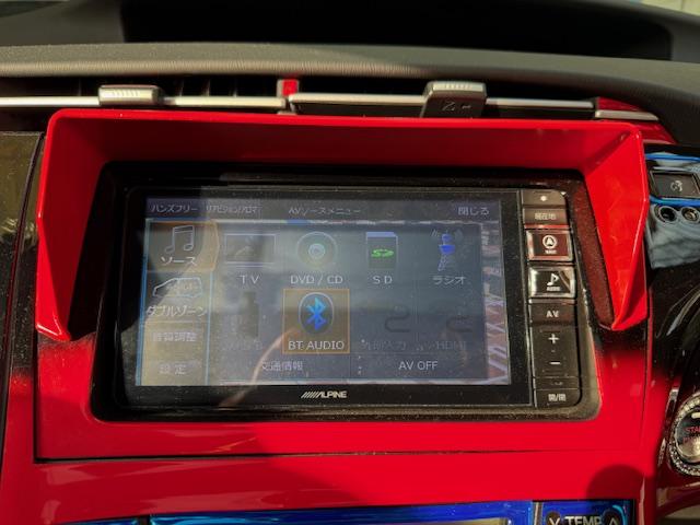 プリウス Ｓ　社外ＡＷ社外ナビＤＶＤ地デジＢｌｕｅｔｏｏｔｈＥＴＣバックカメラ革調シートガラスルーフソーラークルコンデジタルインナーミラー（23枚目）