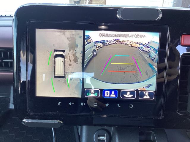 スペーシアカスタム ハイブリッドＸＳターボ　ＥＴＣ　全周囲カメラ　両側電動スライドドア　ナビ　ＴＶ　オートクルーズコントロール　レーンアシスト　オートライト　スマートキー　電動格納ミラー　シートヒーター　ベンチシート　ＣＶＴ　Ｂｌｕｅｔｏｏｔｈ（7枚目）