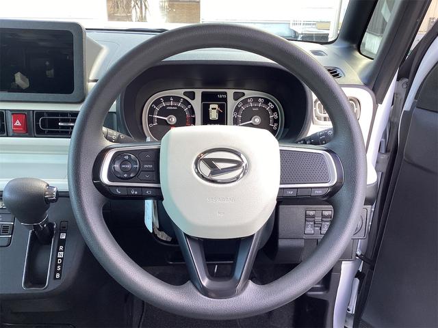 ムーヴキャンバス ストライプスG バックカメラ 両側電動スライドドア クリアランスソナー 衝突被害軽減システム オートライト スマートキー アイドリングストップ 電動格納ミラー シートヒーター CVT ESC エアコン(6枚目)