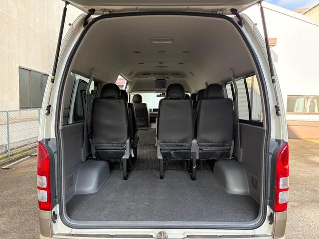 ハイエースワゴン グランドキャビン 実走行4万km台★修復歴無★パールII★パワースライドドア★10人乗り★ナビ★バックカメラ★フリップダウンモニター★レザー調シートカバー★オートステップ★ワイドスーパーロングハイルーフ★フルサイズ★(24枚目)