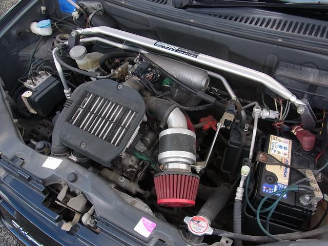 Keiワークス ベースグレード ターボ 5MT TEIN車高調 藤壺マフラー 前後タワーバー レカロシート BLITZ R-VIT 4輪ディスクブレーキ ETC タイミングチェーン(17枚目)