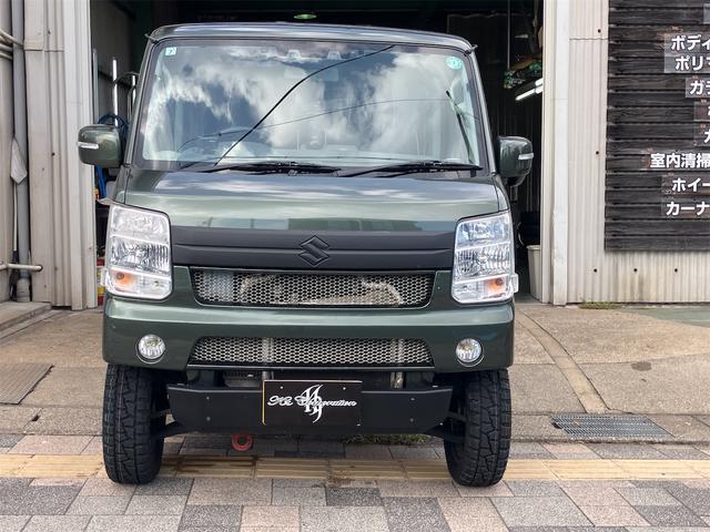 エブリイワゴン ＰＺターボスペシャル　４ＷＤ　リフトアップ　背面タイヤ　両側電動スライドドア　レーダーブレーキサポート　１５インチアルミ　プラスラインエアロ　社外テール　社外８インチナビフルセグＴＶ　バックモニター　　ＨＩＤライト（6枚目）
