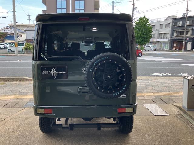エブリイワゴン ＰＺターボスペシャル　４ＷＤ　リフトアップ　背面タイヤ　両側電動スライドドア　レーダーブレーキサポート　１５インチアルミ　プラスラインエアロ　社外テール　社外８インチナビフルセグＴＶ　バックモニター　　ＨＩＤライト（9枚目）