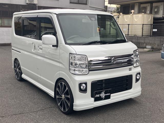 エブリイワゴン PZターボ ナビフルセグTV ローダウン 片側電動スライドドア ETC シートカバー ドライブレコーダー 社外アルミホイール スマートキー プッシュ式エンジンスタート(7枚目)