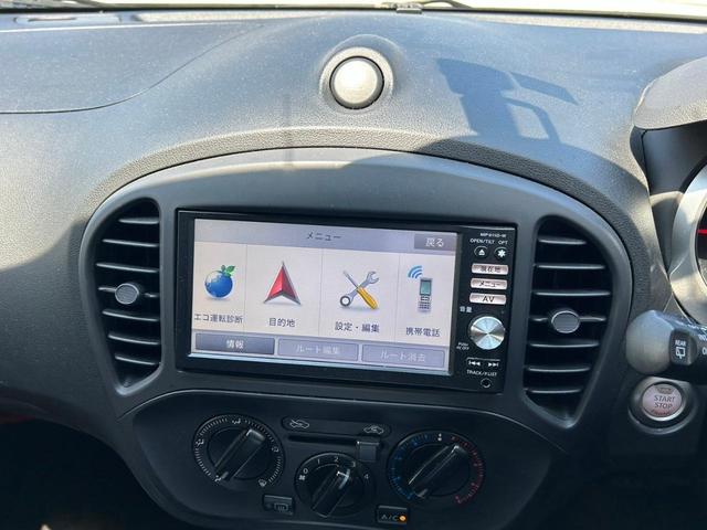 ジューク １５ＲＳ　タイプＶ　スマートキー＆プッシュスタート　純正メモリーナビ　フルセグ地デジＴＶ　ブルートゥース　バックカメラ　運転席シートリフター　オートリトラミラー　ヘッドライトレベライザー（17枚目）