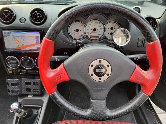 コペン アクティブトップ　フルセグＴＶ　ＭＯＭＯステアリング　社外スピーカー　ＥＴＣ　社外アルミホイール　車高調　社外７インチナビ　ブルートゥース　シートヒーター　５速ＭＴ　社外マフラー（32枚目）