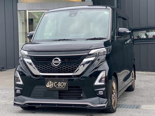 ルークス ハイウェイスター Gターボプロパイロットエディション インパルエアロキット インパル15インチアルミ 純正9インチSDナビ フルセグ地デジTV ブルートゥース アラウンドビューモニター ビルトインETC プロパイロット 両側パワースライドドア(5枚目)