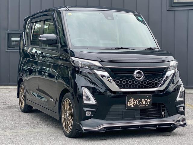 ルークス ハイウェイスター Gターボプロパイロットエディション インパルエアロキット インパル15インチアルミ 純正9インチSDナビ フルセグ地デジTV ブルートゥース アラウンドビューモニター ビルトインETC プロパイロット 両側パワースライドドア(7枚目)