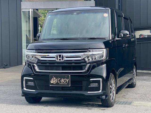 N-BOXカスタム L ワンオーナー ギャザスメモリーナビ フルセグ地デジTV ブルートゥース バックカメラ ETC車載器 前席シートヒーター 両側パワースライドドア スライドドアサンシェード ホンダセンシング USB電源(5枚目)