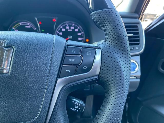 クラウンハイブリッド アスリートS ブラックスタイル 純正HDDマルチ フルセグ地デジTV ブルートゥース タッチパネルオートエアコン 本革シート&シートエアコン パワーシート クルーズコントロール クリアランスソナー 社外コンビハンドル バックカメラ(26枚目)