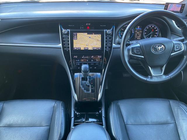 ハリアーハイブリッド エレガンス メーカーOPSDナビ フルセグ地デジTV ブルートゥース ブルーレイ再生 黒革パワーシート シートヒーター ビルトインETC バックカメラ USB&AUX入力 LEDルームランプ 4WD(16枚目)