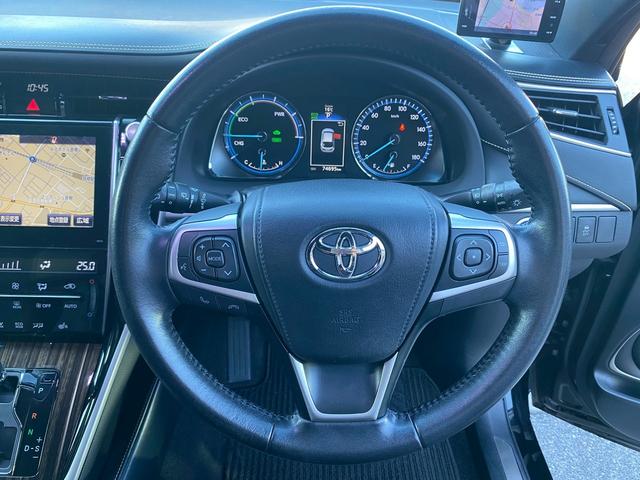 ハリアーハイブリッド エレガンス メーカーOPSDナビ フルセグ地デジTV ブルートゥース ブルーレイ再生 黒革パワーシート シートヒーター ビルトインETC バックカメラ USB&AUX入力 LEDルームランプ 4WD(24枚目)