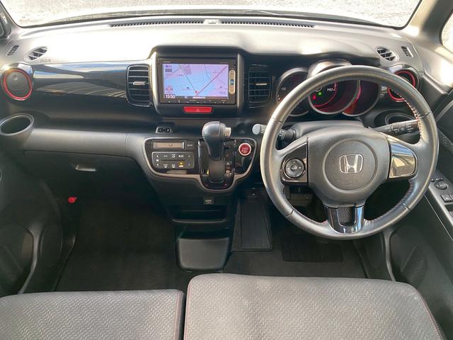 N-BOXカスタム 2トーンカラースタイル G・Aパッケージ ギャザスメモリーナビ ワンセグTV ブルートゥース バックカメラ ETC車載器 左側パワースライドドア ディスチャージヘッドライト フォグランプ ステアリングリモコン 革巻ハンドル ベンチシート(16枚目)