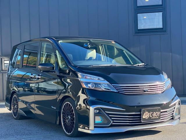 セレナ ライダー　オーテック３０ｔｈアニバーサリー　純正９インチＳＤナビ　フルセグ地デジＴＶ　ブルートゥース　アラウンドビューモニター　純正フリップダウンモニター　ホワイトレタータイヤ　シートヒーター　社外コンビハンドル　エマージェンシーブレーキ（7枚目）