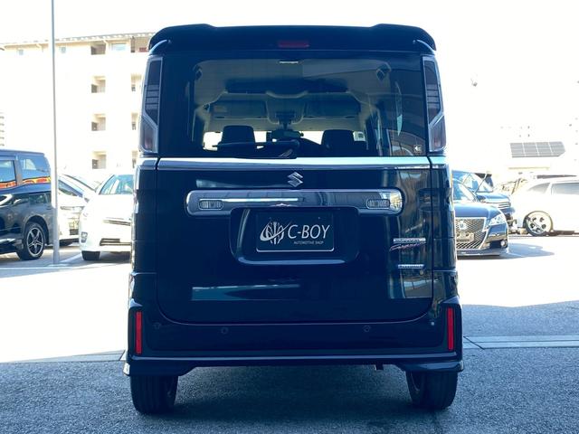 スペーシアカスタム ハイブリッドXS 純正8インチSDナビ フルセグ地デジTV ブルートゥース パノラミックビュー ステアリングリモコン ビルトインETC エマージェンシーブレーキ クリアランスソナー 両側パワースライドドア(10枚目)