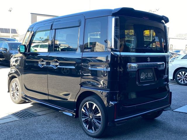 スペーシアカスタム ハイブリッドXS 純正8インチSDナビ フルセグ地デジTV ブルートゥース パノラミックビュー ステアリングリモコン ビルトインETC エマージェンシーブレーキ クリアランスソナー 両側パワースライドドア(11枚目)