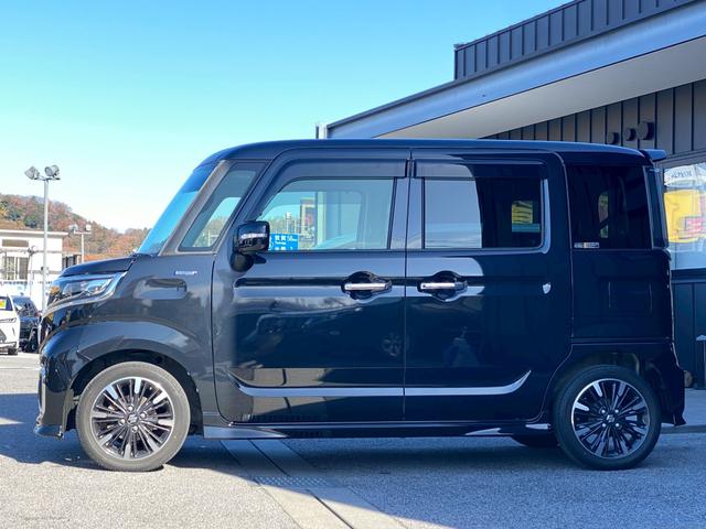 スペーシアカスタム ハイブリッドXS 純正8インチSDナビ フルセグ地デジTV ブルートゥース パノラミックビュー ステアリングリモコン ビルトインETC エマージェンシーブレーキ クリアランスソナー 両側パワースライドドア(12枚目)