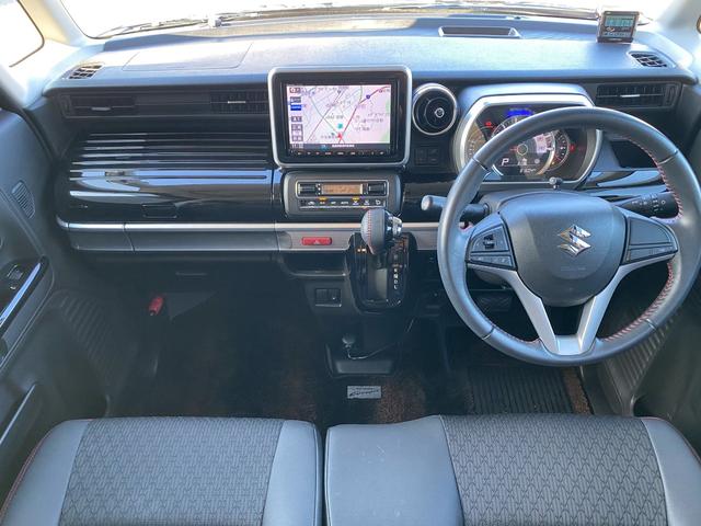 スペーシアカスタム ハイブリッドXS 純正8インチSDナビ フルセグ地デジTV ブルートゥース パノラミックビュー ステアリングリモコン ビルトインETC エマージェンシーブレーキ クリアランスソナー 両側パワースライドドア(16枚目)