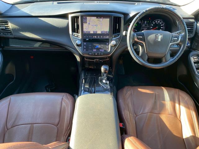 クラウンハイブリッド アスリートS 純正SDマルチ フルセグ地デジTV ブルートゥース ブルーレイ再生 ビルトインETC バックカメラ プリクラッシュセーフティ レーダークルーズコントロール サンルーフ パワーシート シートヒーター(13枚目)