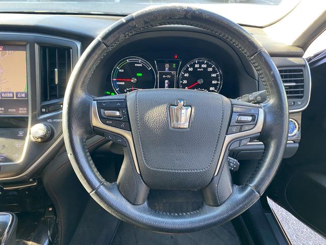 クラウンハイブリッド アスリートS 純正SDマルチ フルセグ地デジTV ブルートゥース ブルーレイ再生 ビルトインETC バックカメラ プリクラッシュセーフティ レーダークルーズコントロール サンルーフ パワーシート シートヒーター(21枚目)