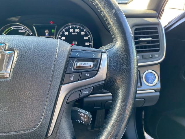 クラウンハイブリッド アスリートS 純正SDマルチ フルセグ地デジTV ブルートゥース ブルーレイ再生 ビルトインETC バックカメラ プリクラッシュセーフティ レーダークルーズコントロール サンルーフ パワーシート シートヒーター(23枚目)