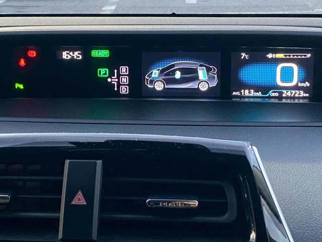 プリウス Sセーフティプラス ワンオーナー 純正SDナビ ワンセグTV ブルートゥース バックカメラ プリクラッシュセーフティ レーダークルーズコントロール クリアランスソナー ビルトインETC パーキングアシスト 革巻ハンドル(16枚目)