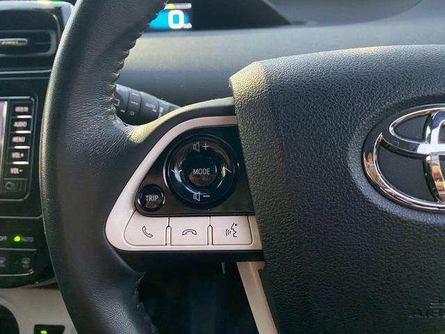 プリウス Sセーフティプラス ワンオーナー 純正SDナビ ワンセグTV ブルートゥース バックカメラ プリクラッシュセーフティ レーダークルーズコントロール クリアランスソナー ビルトインETC パーキングアシスト 革巻ハンドル(25枚目)